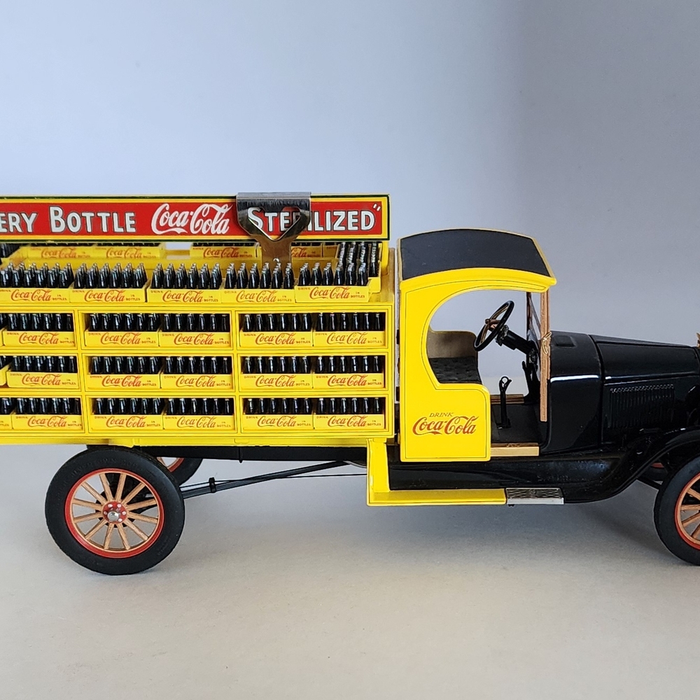 Coca Cola Vintage Delivery Truck Toy - Yellow and Black
